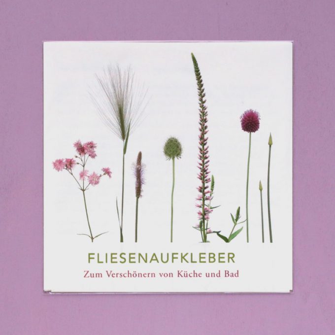 Fliesenaufkleber "Wiese, rosa"